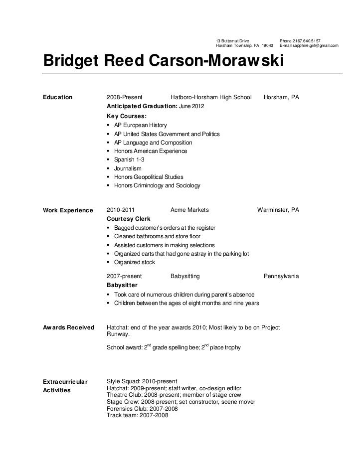 education resume examples