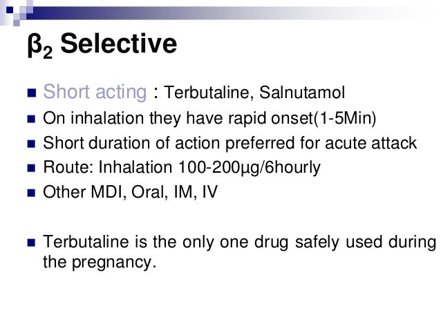 Terbutaline Inhaler In Pregnancy