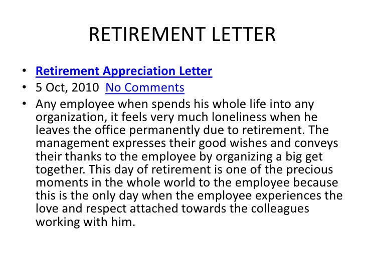 appreciation letter at the time of retirement bsnsletters appreciation letter at the time of retirement bsnsletters