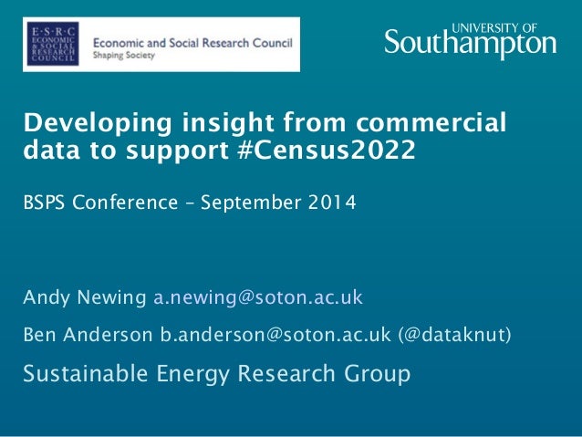 Developing insight from commercial data to support #Census2022 