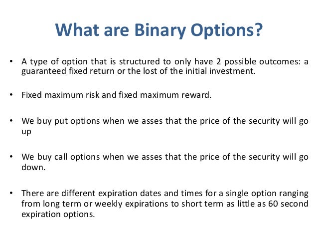 binary options have to investing