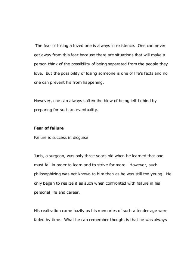 fear personal essay Open document below is an essay on valid fear of change from anti essays, your source for research papers, essays, and term paper examples. fear personal essay Open document below is an essay on valid fear of change from anti essays, your source for research papers, essays, and term paper examples.