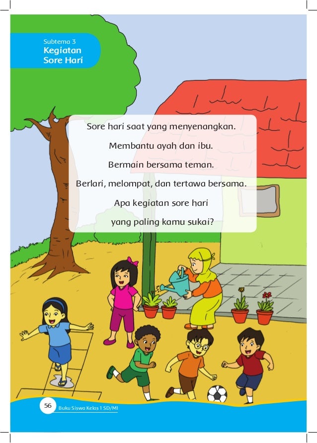 Buku Pegangan Siswa Sd Kelas 1 Tema 3 Kegiatanku