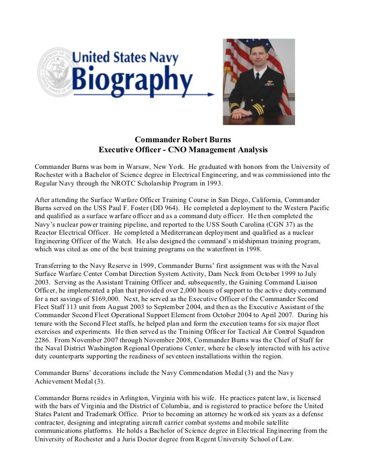 Us Navy Biography Template