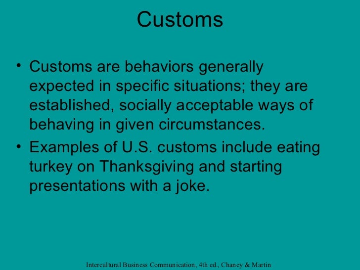 Business and Social Customs Chapter 9
