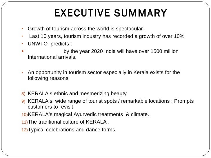 Business Plan For Tourism