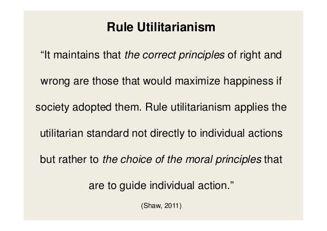 Act and rule utilitarianism essay
