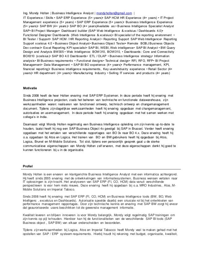 cover letter examples business intelligence resume