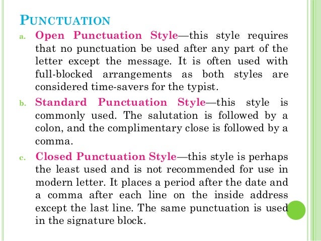 business letter closing punctuation business letters business letter closing punctuation business letters