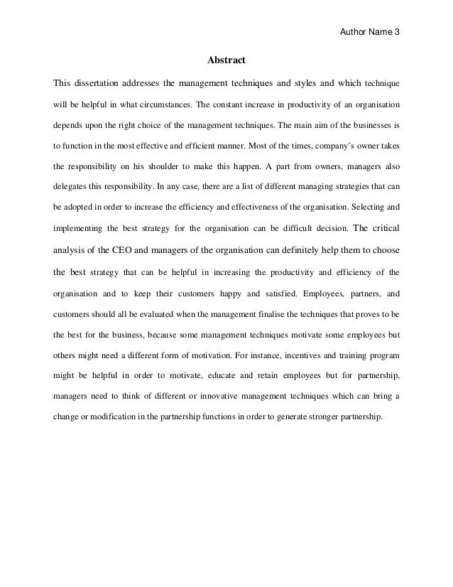 Dissertation Proposal Examples Business