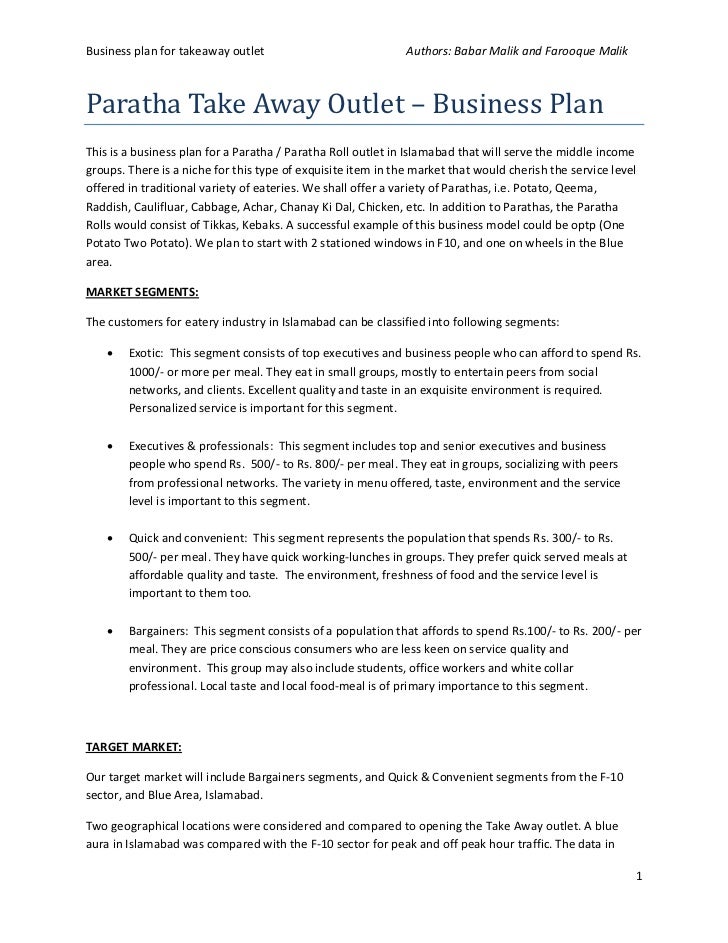 Street food business plan pdf image