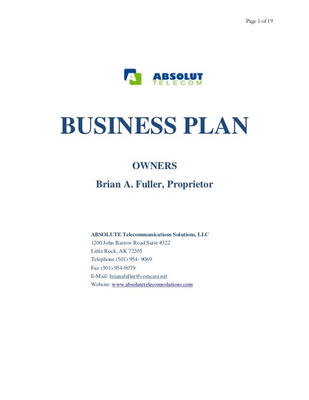 Telecommunications Business Plan
