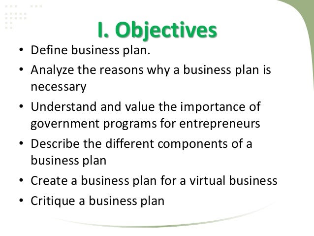 Business Plan Defined