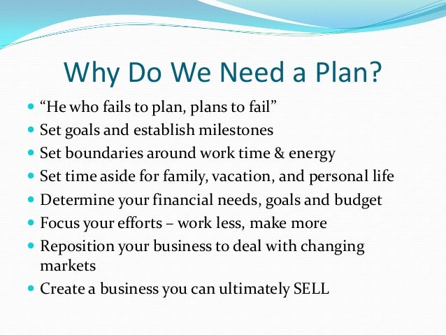 Why Make A Business Plan