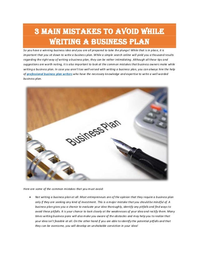 Business plan writing service