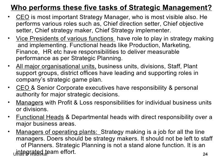 strategic management essay