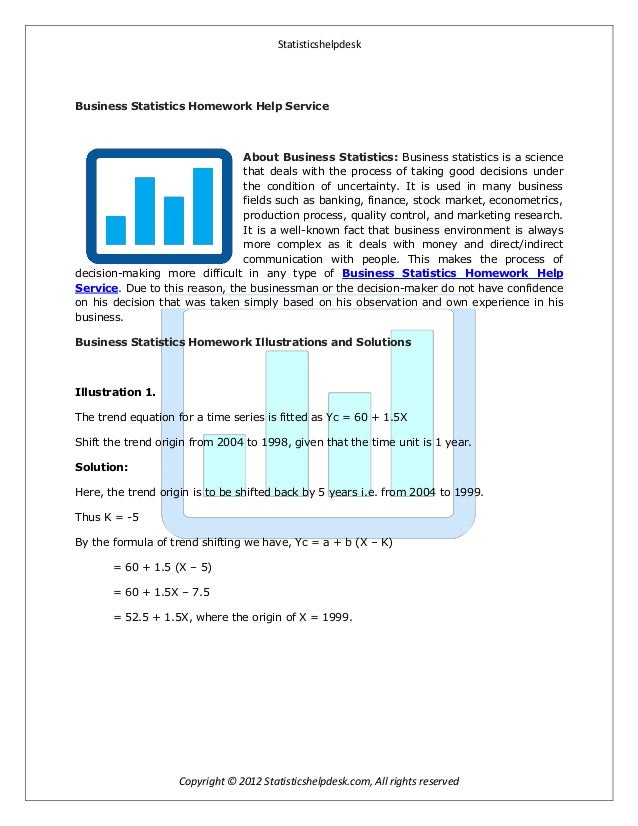 Statistics homework service