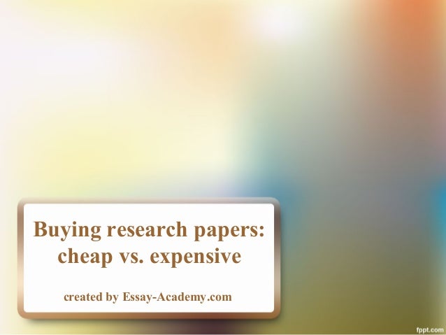 Purchasing a research paper