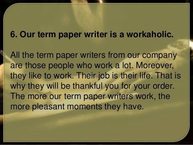 Professional Term Paper Writer Help Online Available