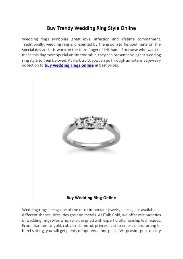 Where to buy wedding ring online