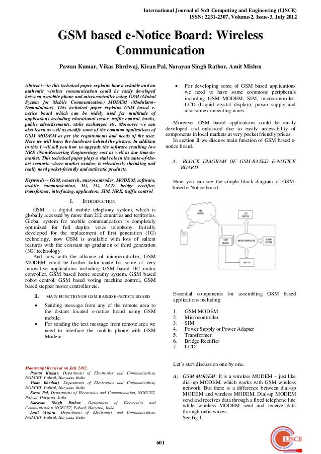 GSM based eNotice Board