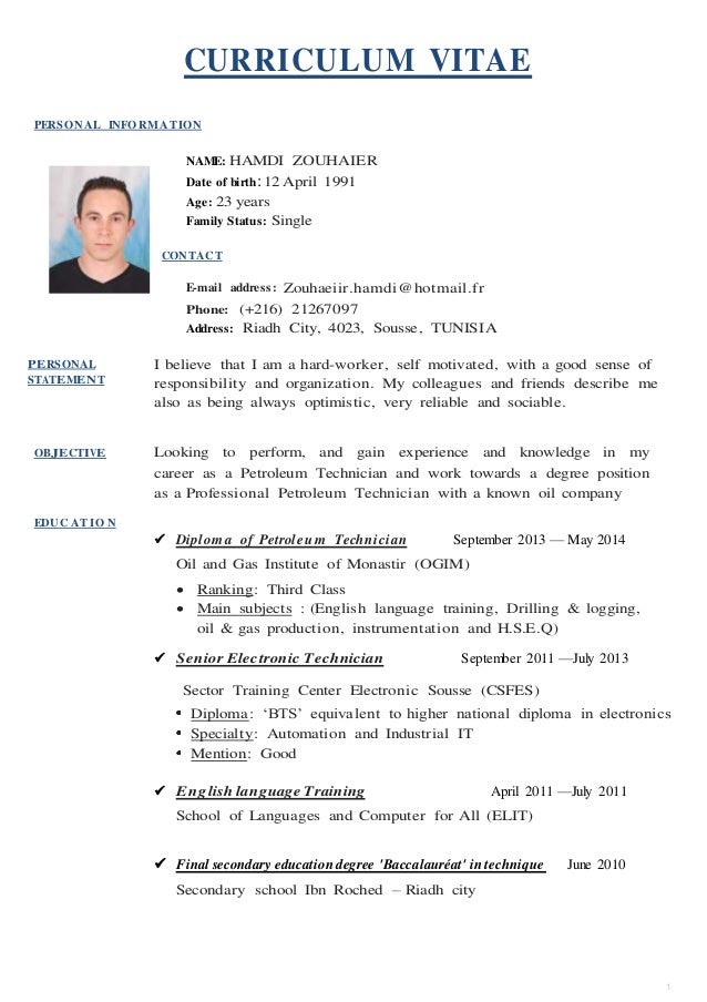 how to create a curriculum vitae in english