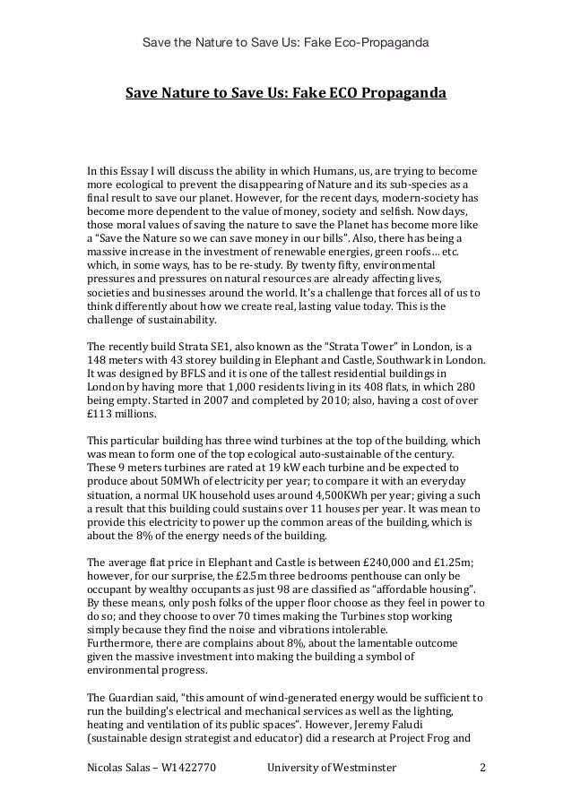 save earth essay
