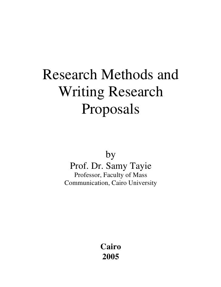Samples of a research paper proposal