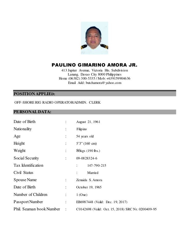 Ordinary Seaman Resume Examples Ordinary Seaman Resume Examples
