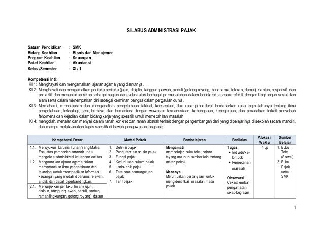 c3 silabus administrasi pajak c3 silabus administrasi pajak