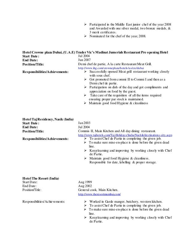 sle application letter for demi chef sle cv for chef de partie chef de partie resume sle 28 sle application letter for demi chef sle cv for chef de partie chef de partie resume sle 28