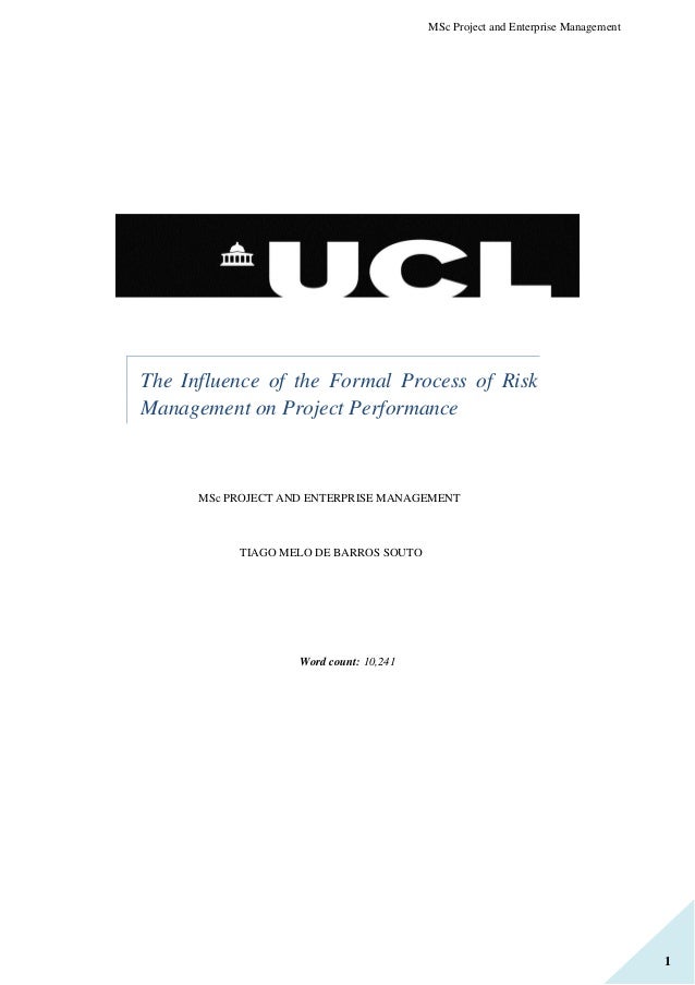 Risk management in construction projects thesis