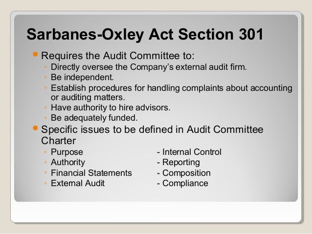 sarbanes oxley public policy Policy issues sarbanes-oxley sarbanes-oxley the enactment of the sarbanes-oxley act (sox) of 2002 public company auditors, and the markets. sarbanes oxley public policy Policy issues sarbanes-oxley sarbanes-oxley the enactment of the sarbanes-oxley act (sox) of 2002 public company auditors, and the markets.