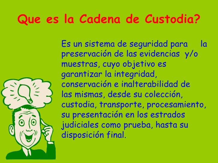 Cadena De Custodia
