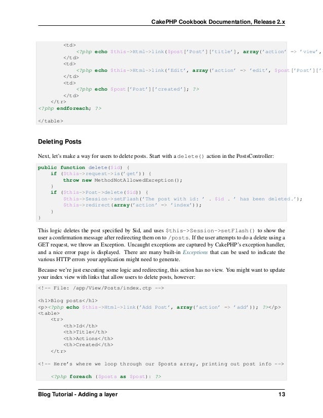Cake php cookbook