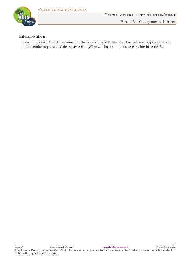 exemple de deux matrices semblables