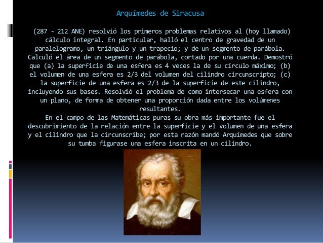 Arquímedes De Siracusa Aportaciones Al Calculo