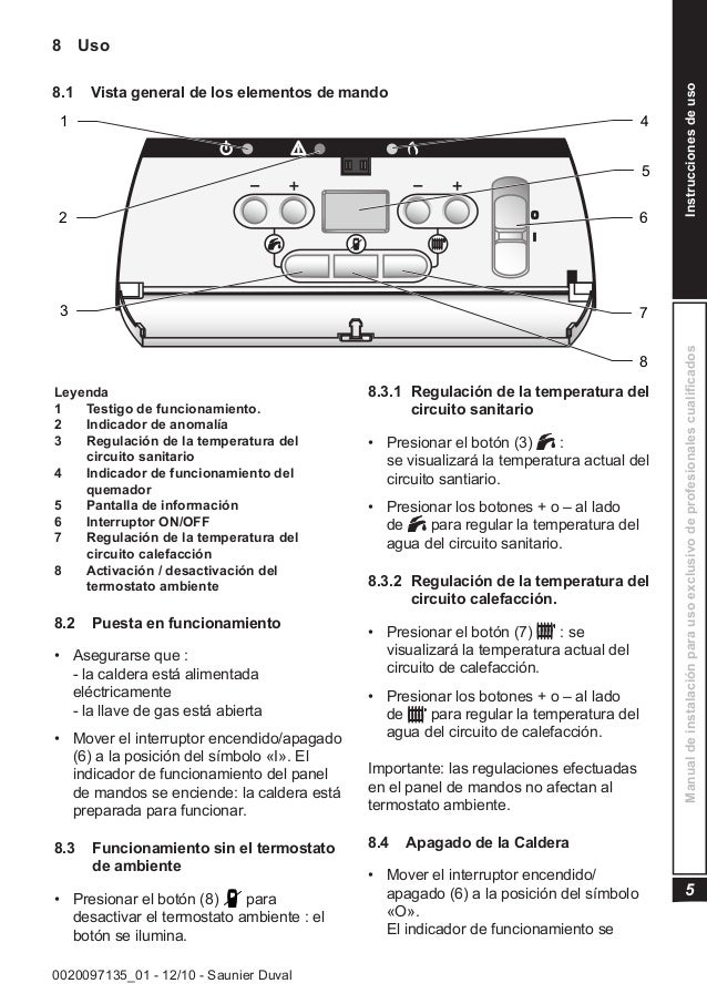 Manual caldera saunier duval isofast AhorraClima Manual caldera saunier duval isofast AhorraClima