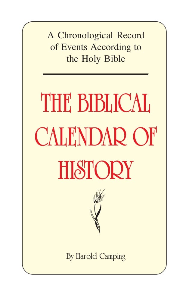 The Biblical Calendar of History