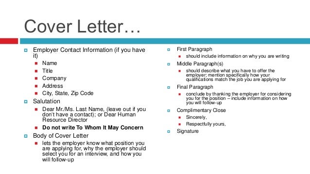should a cover letter include your address what should
