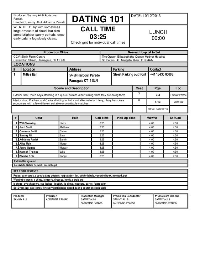 timecard example