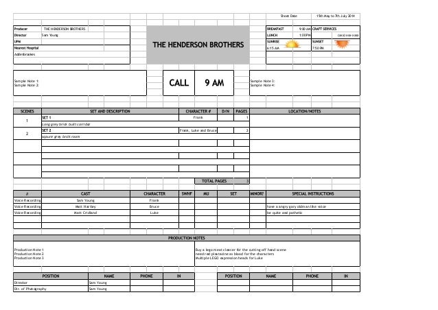 call list template