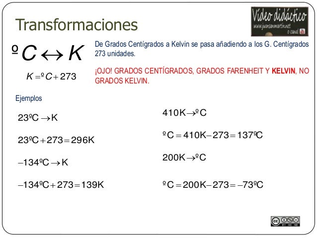 Pasar De Grados Centigrados A Kelvin