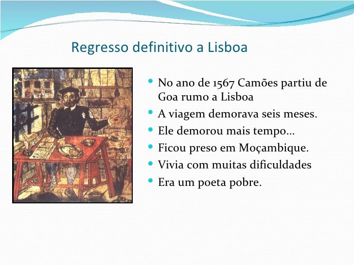 Luis de Camoes regresso a lisboa Luis de Camoes regresso a lisboa