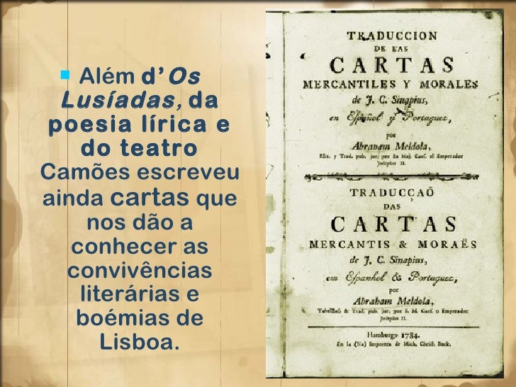 Luis de Camoes caracteristicas literarias Luis de Camoes caracteristicas literarias