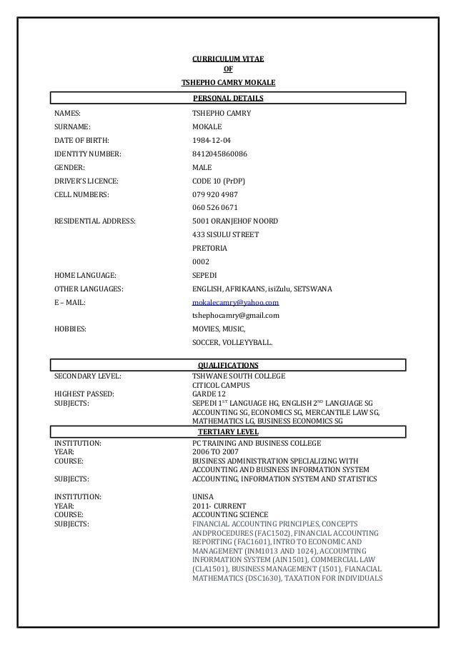 curriculum vitae help