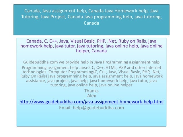 Canadian homework help
