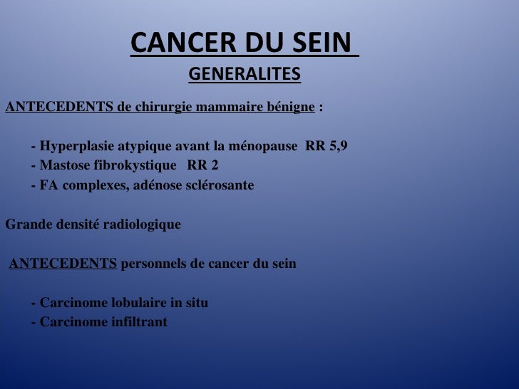 Traitement Carcinome Lobulaire Infiltrant
