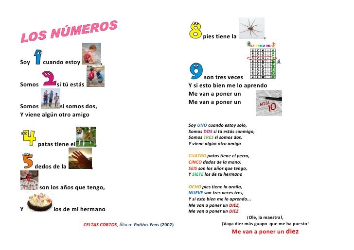 CANCIONES INFANTILES DE NUMEROS canciones infantiles de numeros: