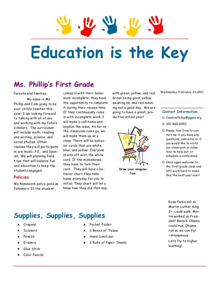 School newsletters to parents image